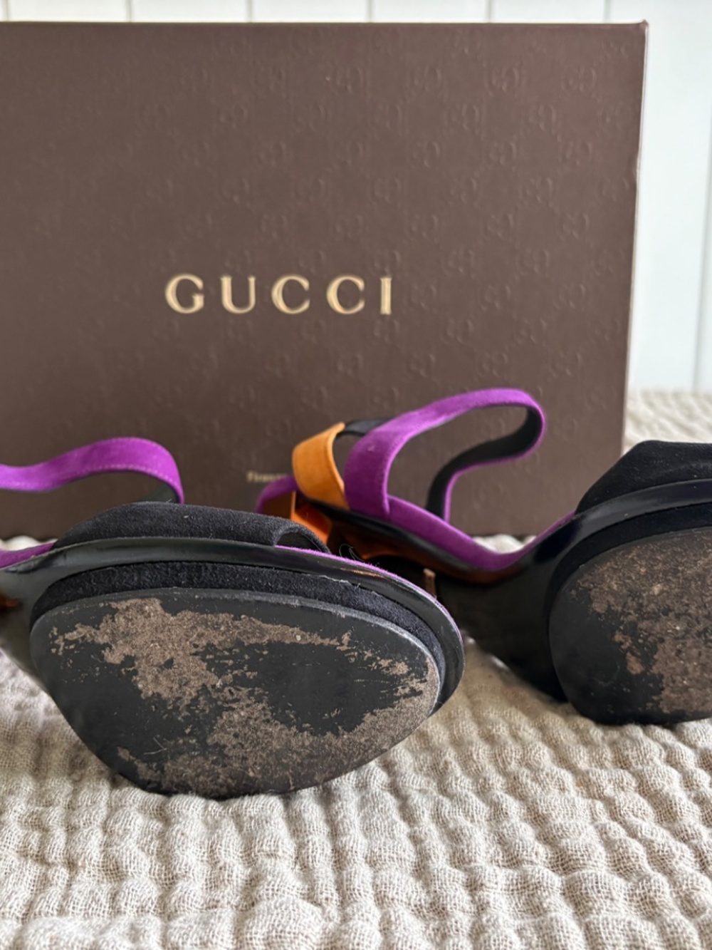 Gucci Color block Metallic Heels - Picture 7 of 8